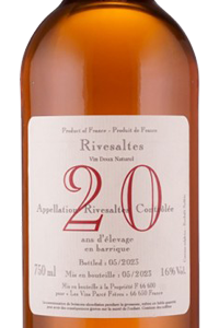 vin rivesaltes ambré 20 ans parcé frères